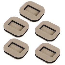 Lotsdonxia 5-Pack Furniture Caster Cups with Non-Slip Base – Chair Tables Wheel Stoppers and Floor Protectors for Most Furniture Castors (Beige)