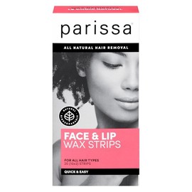Parisaa 파리사 내추럴 페이스 & 립 왁스 스트립 | 민감한 피부를 위한 초보자 친화적이고 순한 제품 어퍼 립, 턱, 페이스용 즉석 20개 (10 x 2) Parisah Natural Face & Lip Wax Strip | Beginner Friendly and Gentle Depilatory Wax for Sensitive Skin Upper Lip, Chin, Face 20ea (10 x 2)