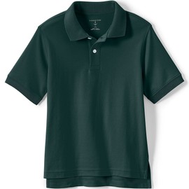 Lands' End Uniform Kids Short Sleeve Interlock Polo Evergreen Kids Medium
