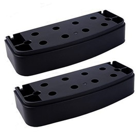 RIP X Adjustable Step Aerobics Workout Platform Stepper - Extension Pair Black