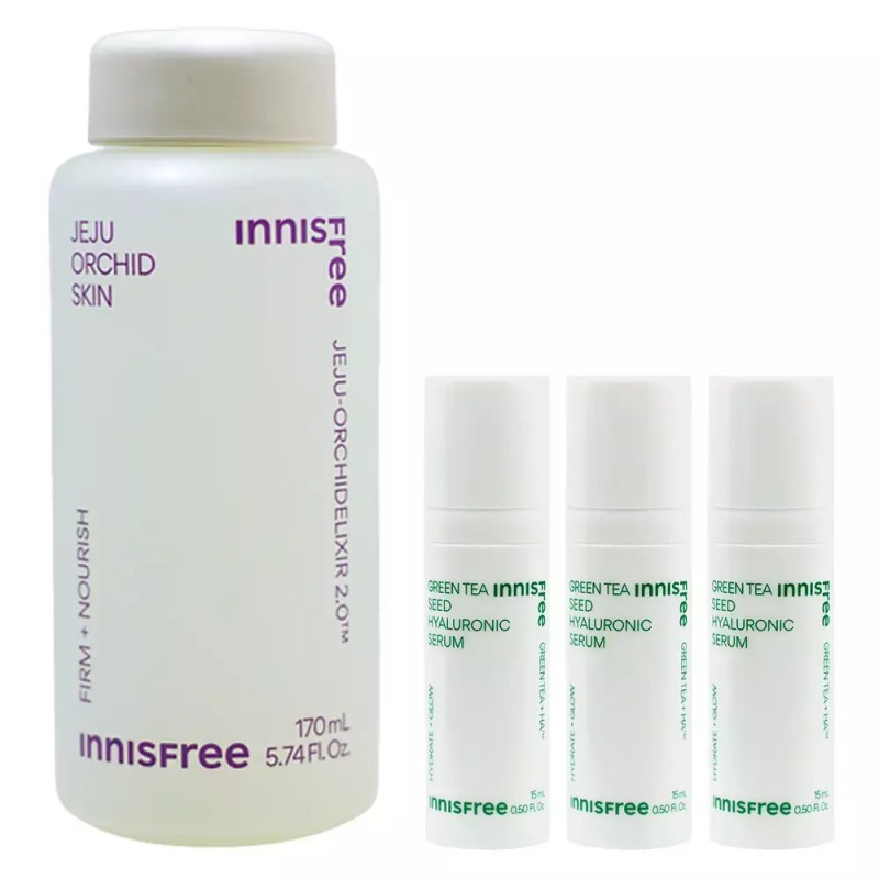 Innisfree 이니스프리 한란 스킨+(히알루론산 세럼15mlx3개 추가) Innisfree Orchid Skin+ (with