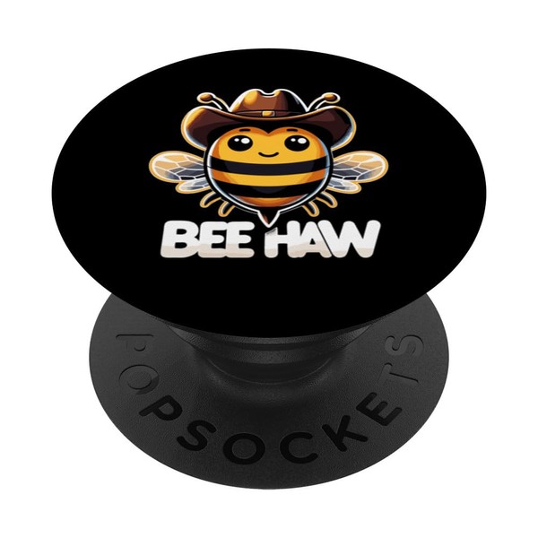 Beekeeping Cowboy Hat Bumblebee funny beekeeper PopSockets Standard PopGrip