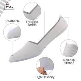 Heatuff 7 Pairs Mens No Show Socks Non Slip Low Cut Liner Casual Thin Invisible Socks for Flat Boat