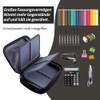 Pencil Case with 72 Compartments, Multi-Layer Foldable Case with Large