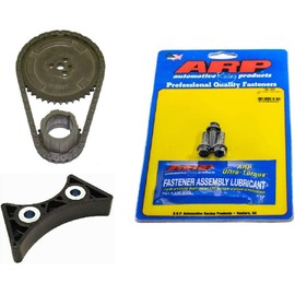 Timing Chain Set with Cam Sprocket, ARP Cam Bolts, Crank Gear, Timing Chain and Dampner compatible with GM LS 4.8L 5.3L & 6.0L. With 3-Bolt Camshaft 4 Sensors Gear. LS1 LS2 LS3 LS6 L99 LS4 LS9 LSA LQ4