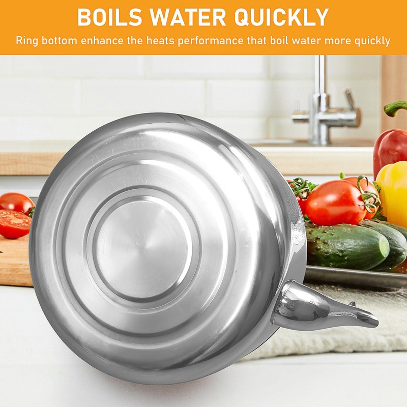 Stovetop Kettle 5 Quart/5L Stainless Steel Whistling Tea Kettle with