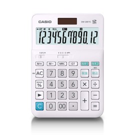 Casio W Tax Rate Calculator, 12 Digit Tax Calculator, White, Desk Type, DW-200TC-N
