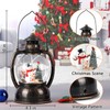 Christmas Snow Globes, Snowman Elk Trees Scene Snow Globes, Glittering