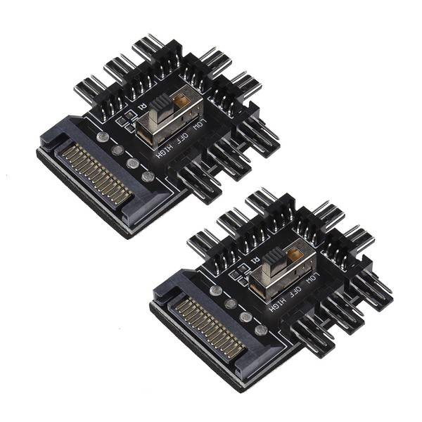 eMagTech Fan Hub 8-Way Splitter RGB Fan Extension Adapter for