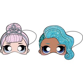 Generique - 6 x L.O.L. Surprise! Glam Paper Moulded Masks