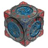 DND Spinner Dice, 7-in-1 Unique Metal Cube with 3D Relief,