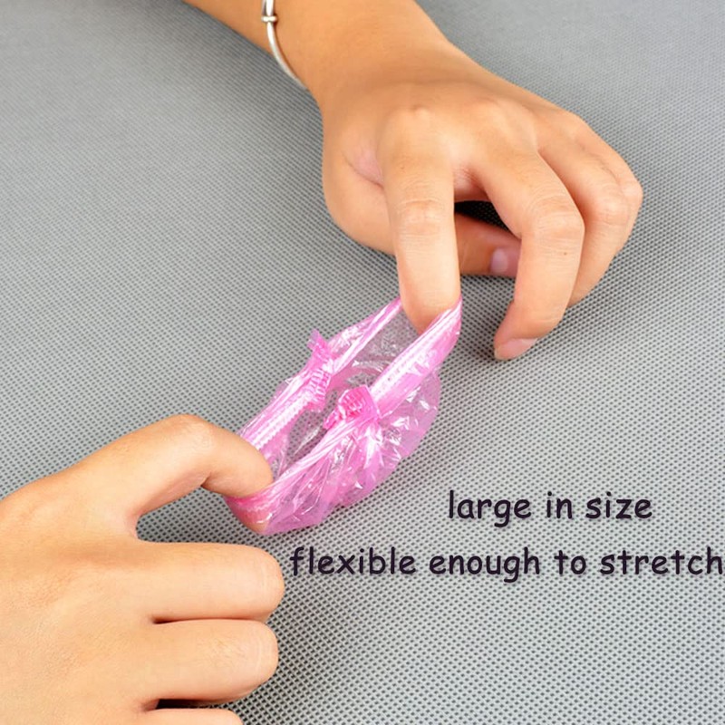 100 Pcs Disposable Ear Covers for Shower, Plastic Waterproof Ear