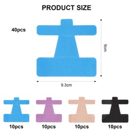 40 Pezzi Tape Alluce Valgo, Cerotto Alluce, Tape Kinesiologico Piede, Kinesio - Pretagliato 4 Colori per Scarpe, Sport, Viaggio, Donna Uomo