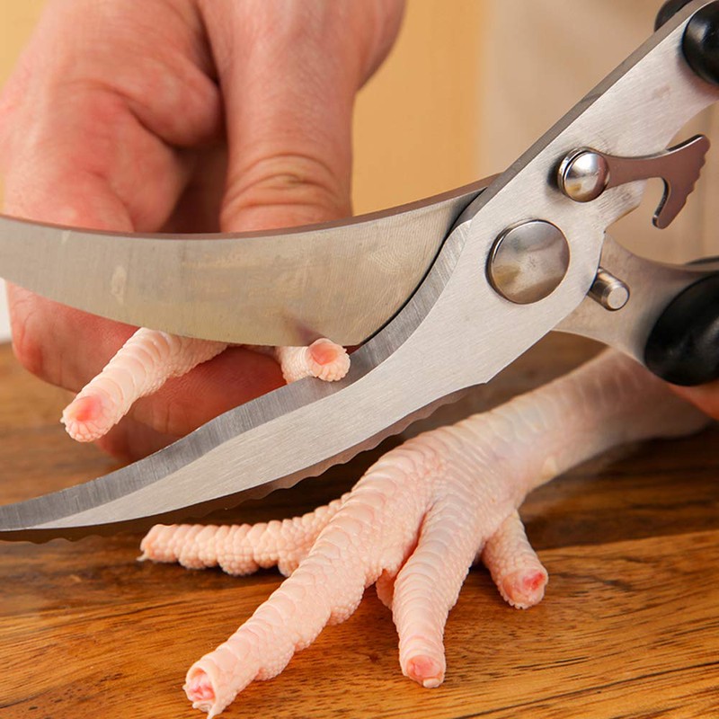 Multifunctional kitchen scissors, sharp poultry scissors, kitchen scissors, stainless steel
