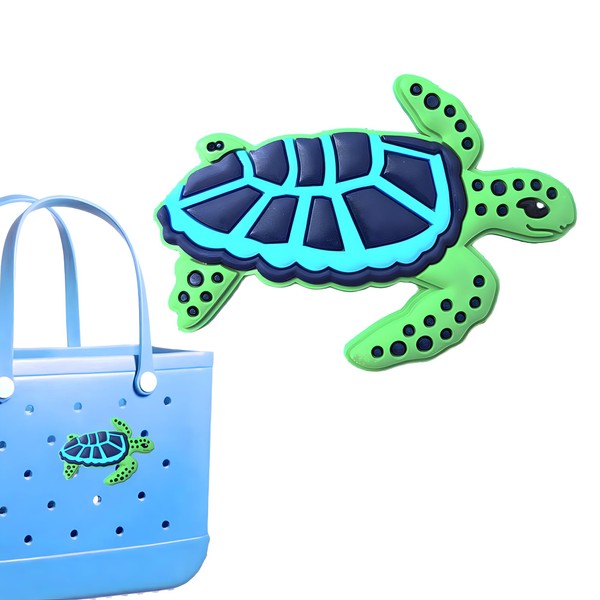 CHARIBEA Premium Green Turtle Charms for Bogg Bag, Compatible with