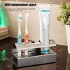 304 Stainless Steel Toothbrush Toothpaste Holding Stand Storage Bracket for