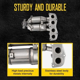 KAC Catalytic Converter Industrial Grade Stainless Steel w/Exhaust Manifold & Gasket Kit Replacement for 2001 2002 2003 R|A|V|4 2.0L Manifold Exhaust System OEM.No # 16385,17118-28020,1711828020,17139