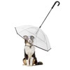 ZEFOXETO Pet Dog Transparent Umbrella, Clear Folding Adjustable Leash, Keeps