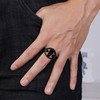 PAMTIER Men's Stainless Steel Skull Ring Gothic Vampire Skeleton Bloody