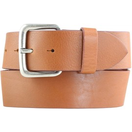 BELTINGER Denim Belt Made of Full Cowhide Leather 5 cm Leather Belt for Men 50 mm Wide Men's Belt Made of Genuine Leather, Tabac, Antique Silver