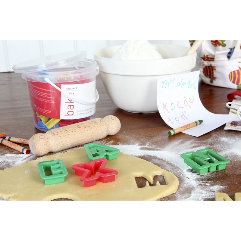 Dexam Plastic Letters and Numbers Cookie Cutters, Set of 36,