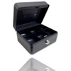 Requisite Needs Metal Money Box Tin 6" Steel Cash Safe