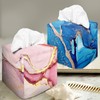 Tissue Box Cover Square Canvas Decorative Tissue Box Holder Cute