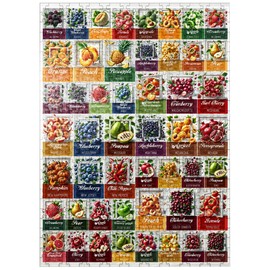 MyPuzzle Collage Poster: State Fruits Series, Vol. 1 - Premium 500 Piece Jigsaw Puzzle for Adults