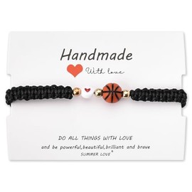 Christmas Birthday Gifts for Women Men Basketball Bracelet Gifts for Son Daughter Sport Braided Bracelet for Grandson Granddaughter Xmas Gift for Boyfriend Girlfriend Encouragement Gift for Boys Girls