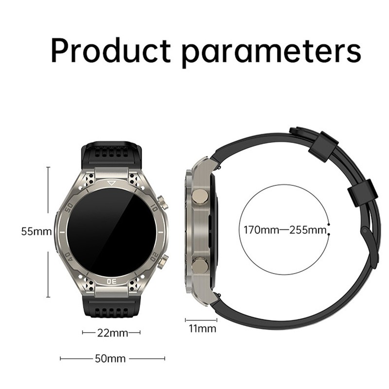 JA01 Smartwatch 1.43-inch AMOLED/BT Talk/S0S/Non-invasive Glucose/Uric Acid/Lipids/Blood Pressure/ECG/Built-in Li-ion 295mAh
