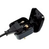 Black ECP Mains UK Converter Adapter Plug 2 Pin Euro