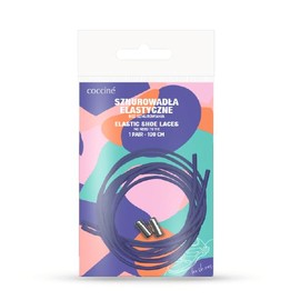 Cocciné Elastic Shoelaces without Tying 1 Pair, 100 cm Long, Round Shoelaces, Comfortable and Easy to Use, Stylish Design, Universal Use, navy