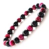 Gold Stone Pink Tiger Eye Onyx Bracelet, 0.3 inches (8