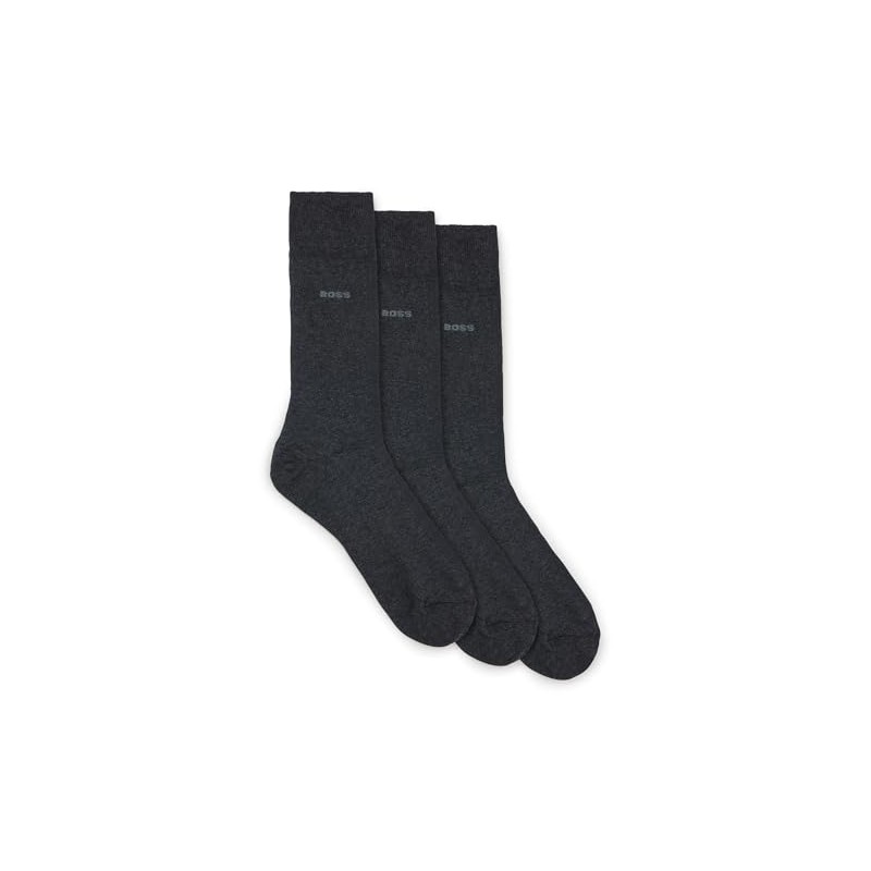 BOSS Men's 3P RS Uni CC Regular_Socks, Charcoal12, 39-42