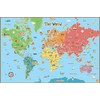 Wall Pops WallPops WPE0624: Kids World Dry Erase Map Decal