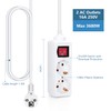 Aigostar Steckdosenleiste 2-fach mit Schalter Tischsteckdose Kindersicherung 3g1.0m㎡ 1.5 m