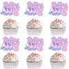 18pcs 8th Birthday Happy Hip Hop Cupcake Topper Set Roller