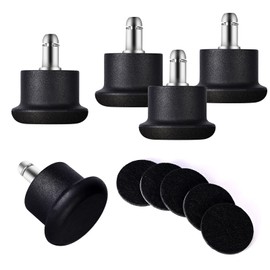 uvce Bell Glides Replacement Chair Feet Wheel Stopper Office Chair Caster Wheels to Fixed Stationary Castors with Separate Self Adhesive Pads Pieces