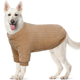 Kuoser Pet Dog Clothes Dog Sweater, Soft Warm Pup Dogs Shirt Winter Puppy Sweater for Dogs, Dog Sweatshirt for for Bulldog, Shiba Inu, French Bulldog (Brown XL)