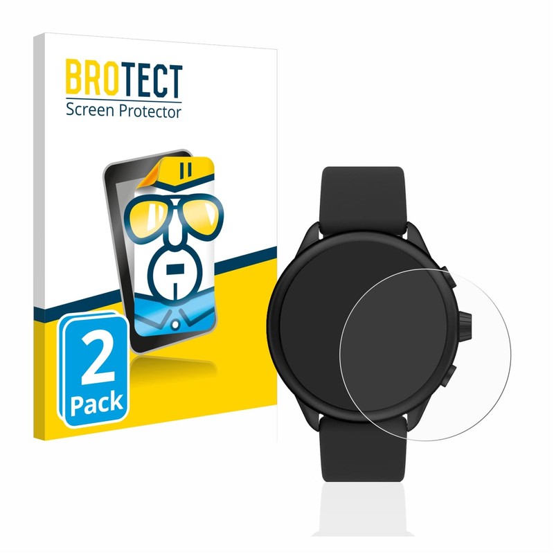 BROTECT Pack of 2 Screen Protectors for Fossil Smartwatch Wellness