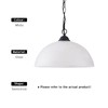 WEIYOUDJ Plug in Pendant Light Alabaster Glass Shade Hanging Lamp