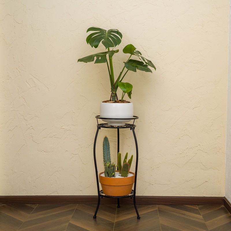 FaithLand 2 Pack Metal Plant Stands, Tall Planter Holder Indoor