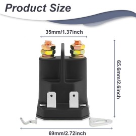 ZAMDOE 192507 532192507 582042801 Starter Solenoid for Husqvarna for Poulan for Craftsman for AYP for Ariens 582042802 146154 178861 725-06153A 21546294 435-325 762-1261-211-51 705055 Lawn Mower
