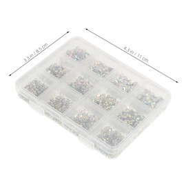 FOMIYES 1set Colorful Flatback Rhinestones for Nail Art Crafts Compartment Acrylic Gem Beads for Nail Decoration Easy Application Wide Use Home and Salon