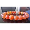 RAYON Orange Crackled Agate bead bracelet MEN Stretch 10mm 7,