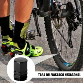 16pzas Tapon Pivote Valvula Llanta Aluminio Cubre Auto Moto                                                                                           