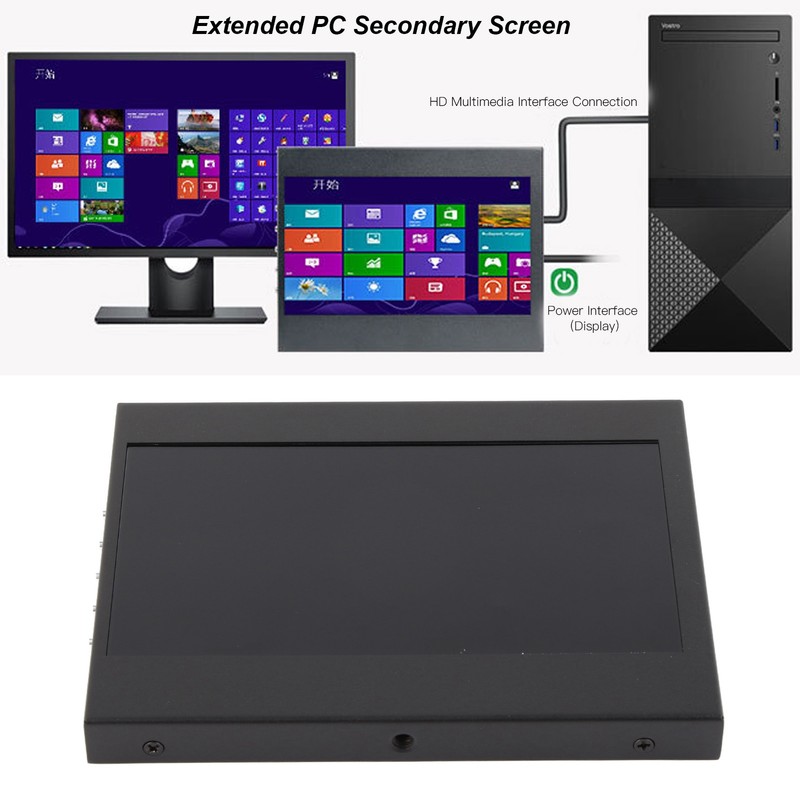 7in Graphic Display Screen 1024x600 High Definition Computer Extension Monitor