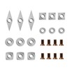 DEEFIINE 15Pcs Tungsten Carbide Cutters Inserts Set for Wood Lathe
