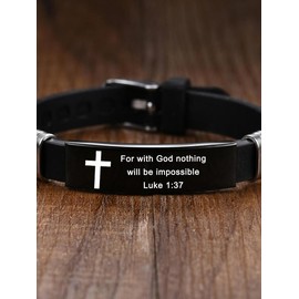 Adjustable Silicone Bracelet, Fashionable Letter Design Bracelet for Men & Women, Trendy All-match & Exquisite Jewelry for Birthday Gift