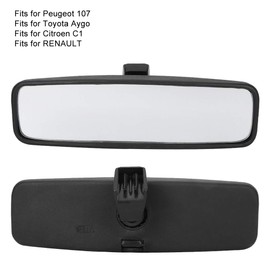 Espejo retrovisor, universal espesado, HD, antirreflejo, interior del coche, retrovisor, espejo interior para reducir el punto ciego de manera eficaz Carcasa de ABS 814842 para Peugeot 107/206